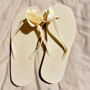 Target Cream Sandals with Floral Detail